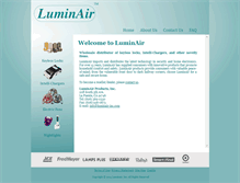 Tablet Screenshot of luminair-inc.com